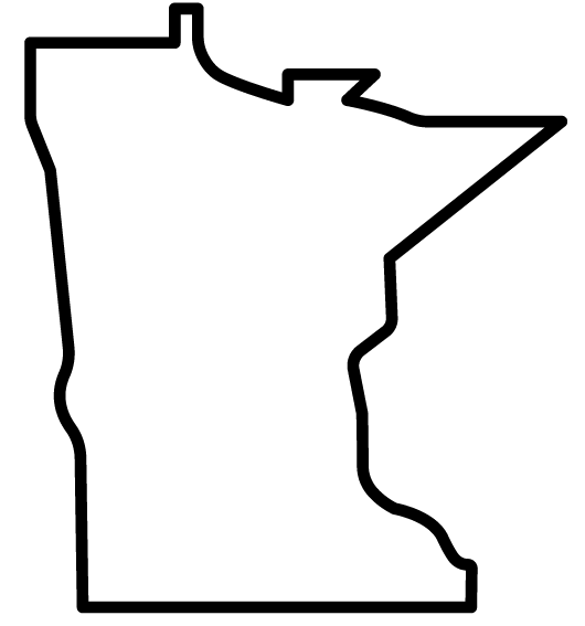 An outline of Minnesota