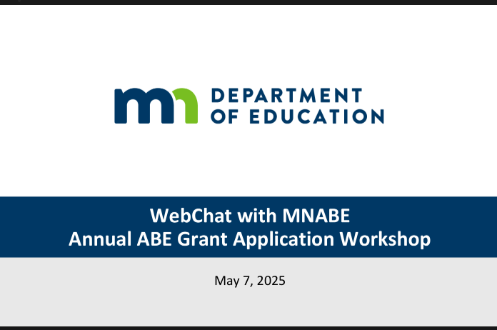 First slide of WebChat with MNABE