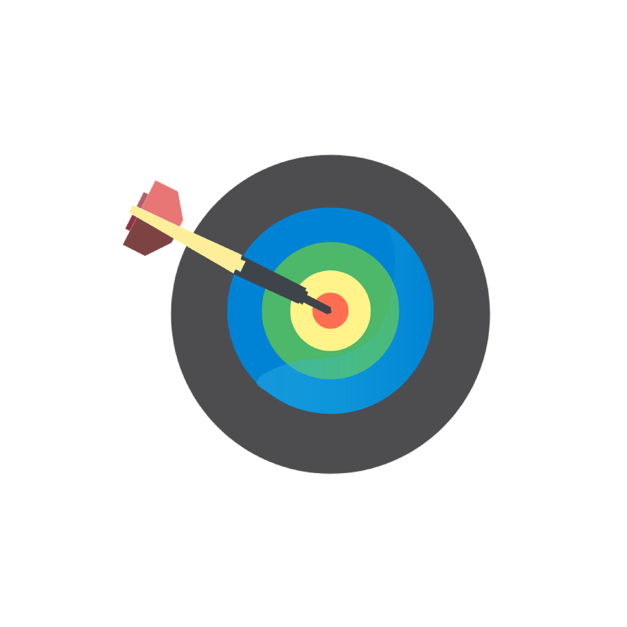 Target with arrow in bullseye