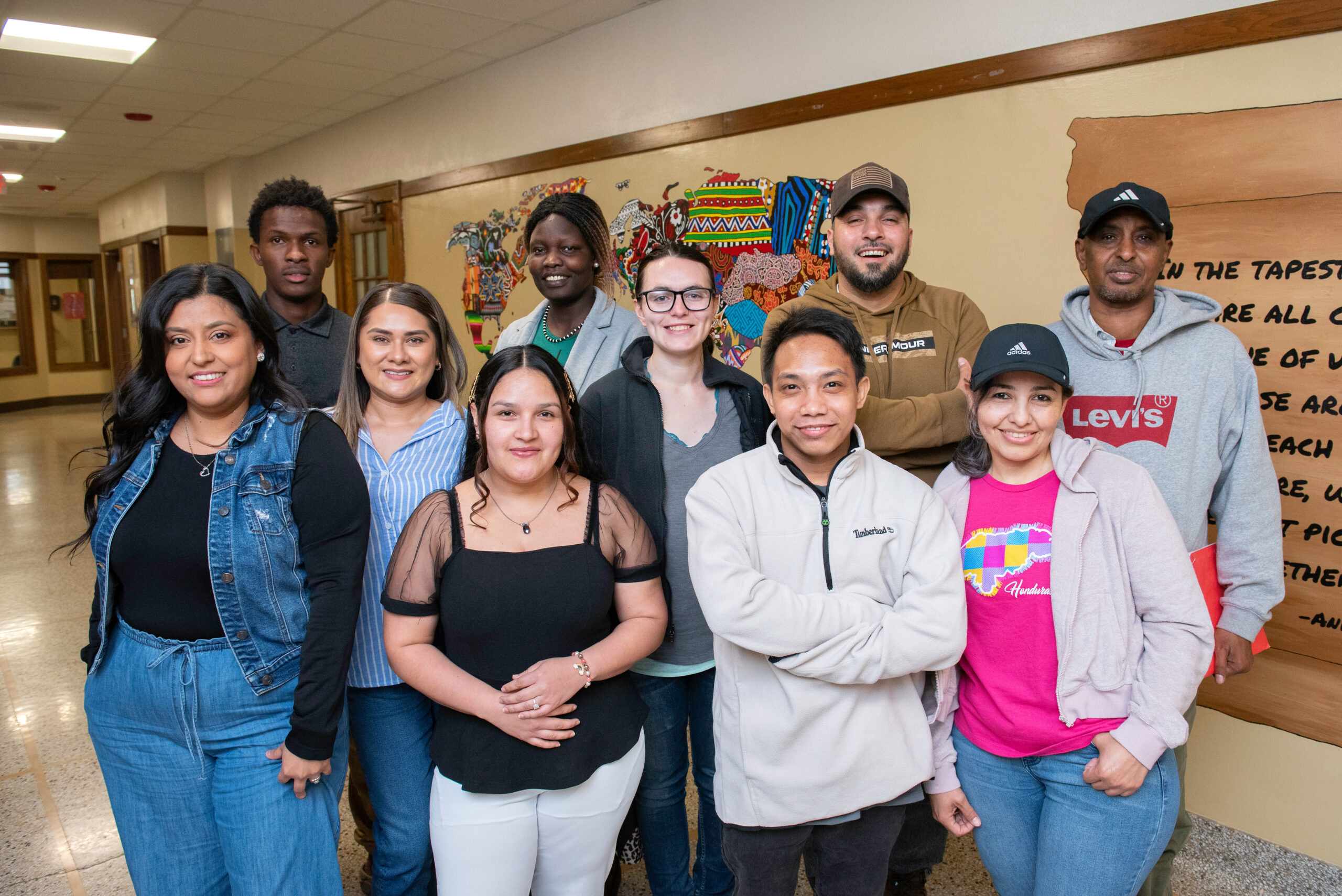 Class of diverse adult education students